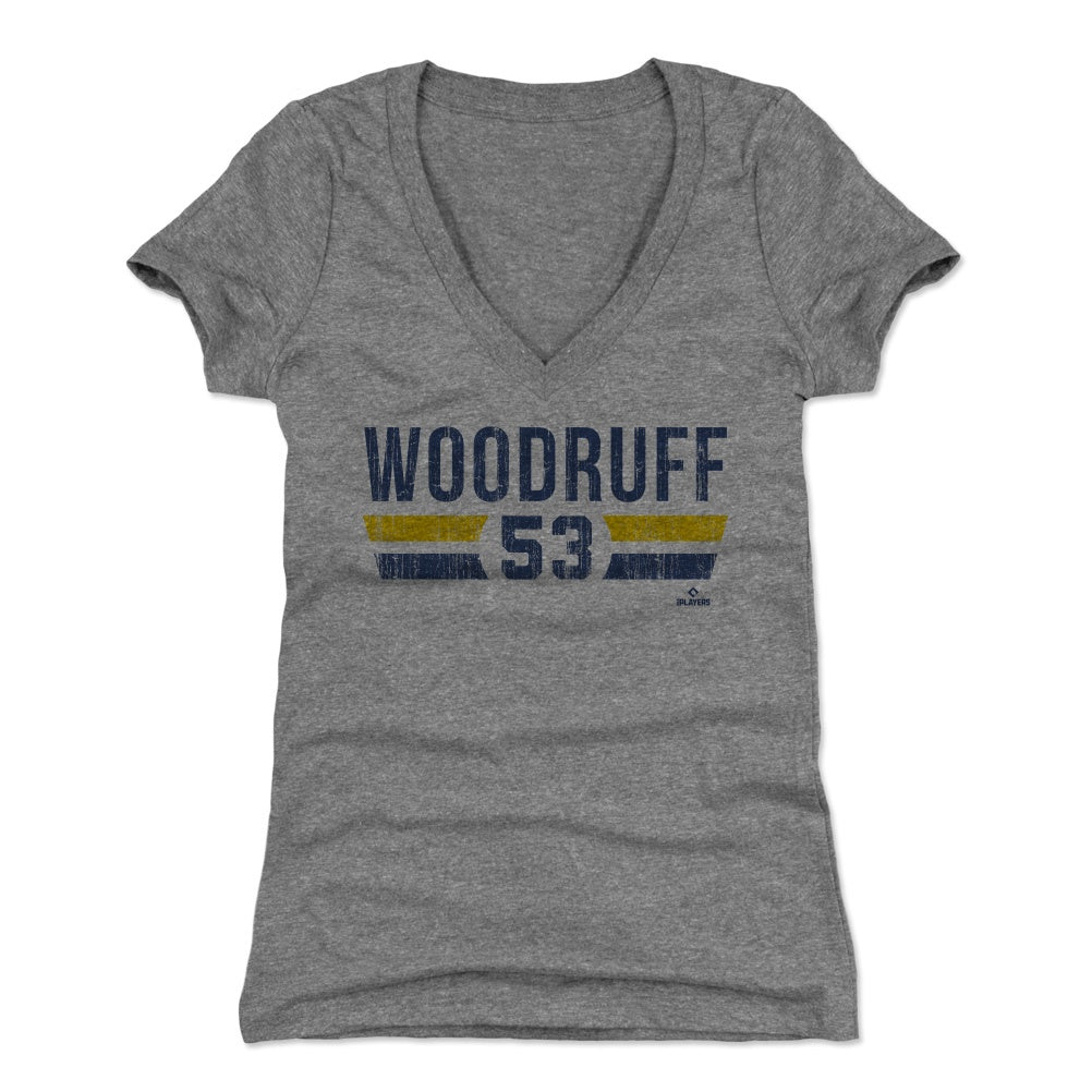 Brandon Woodruff Women's V-Neck T-Shirt | 500 LEVEL
