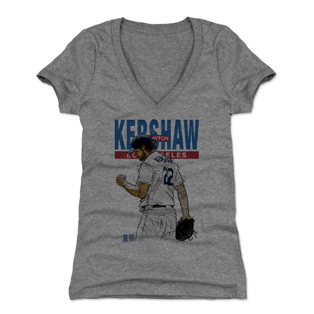 Clayton Kershaw Women's V-Neck T-Shirt | 500 LEVEL