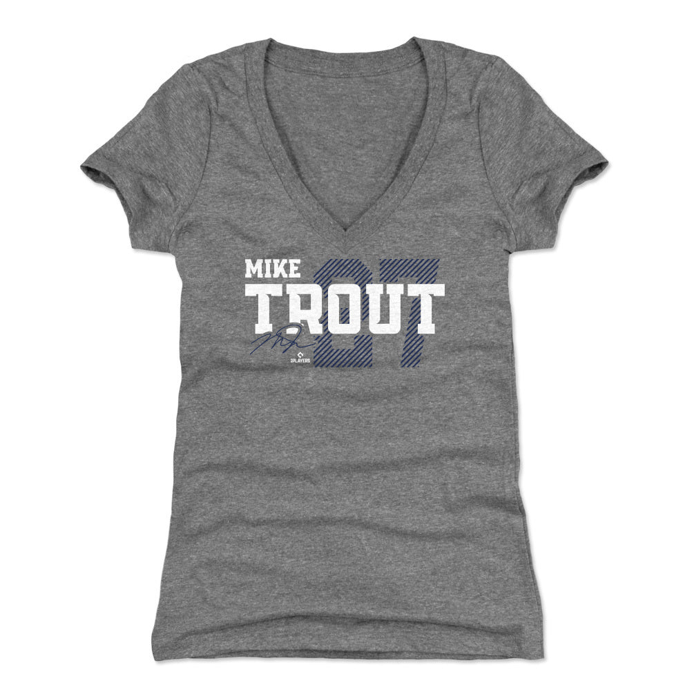 Mike Trout Women's V-Neck T-Shirt | 500 LEVEL