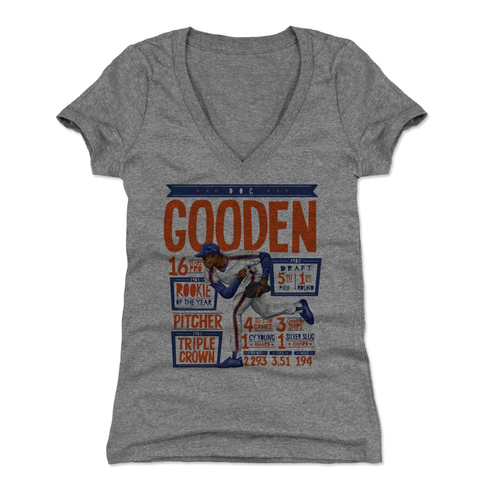 Dwight Gooden Women's V-Neck T-Shirt | 500 LEVEL
