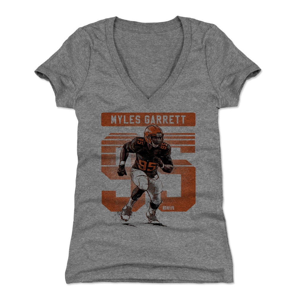 Myles Garrett Women's V-Neck T-Shirt | 500 LEVEL