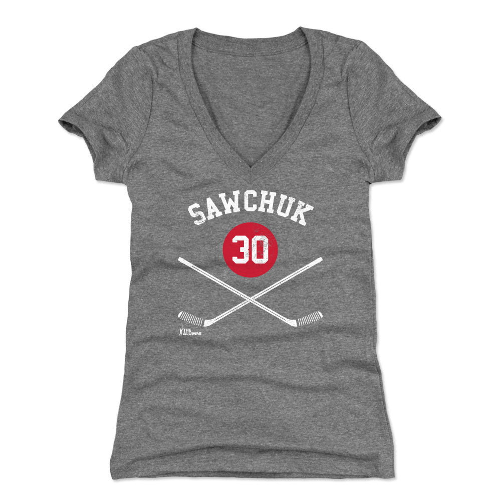 Terry Sawchuk Women's V-Neck T-Shirt | 500 LEVEL