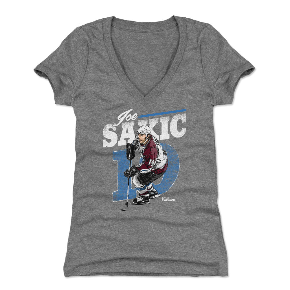 Joe Sakic Women's V-Neck T-Shirt | 500 LEVEL