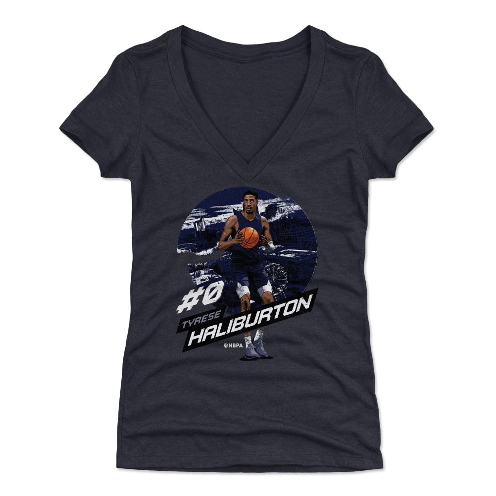 Tyrese Haliburton Women's V-Neck T-Shirt | 500 LEVEL