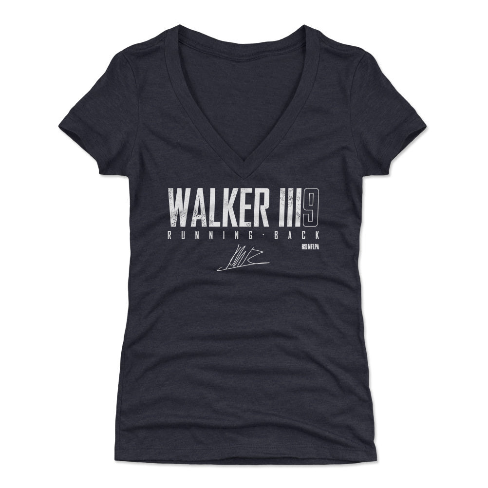 Kenneth Walker III Women's V-Neck T-Shirt | 500 LEVEL