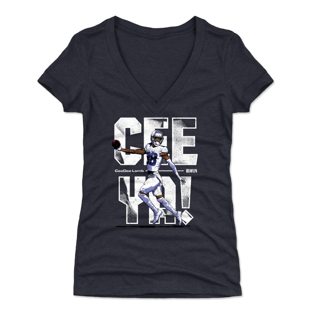CeeDee Lamb Women's V-Neck T-Shirt | 500 LEVEL