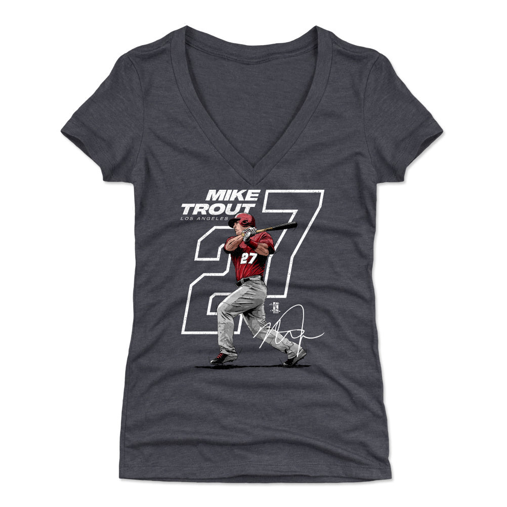 Mike Trout Women's V-Neck T-Shirt | 500 LEVEL
