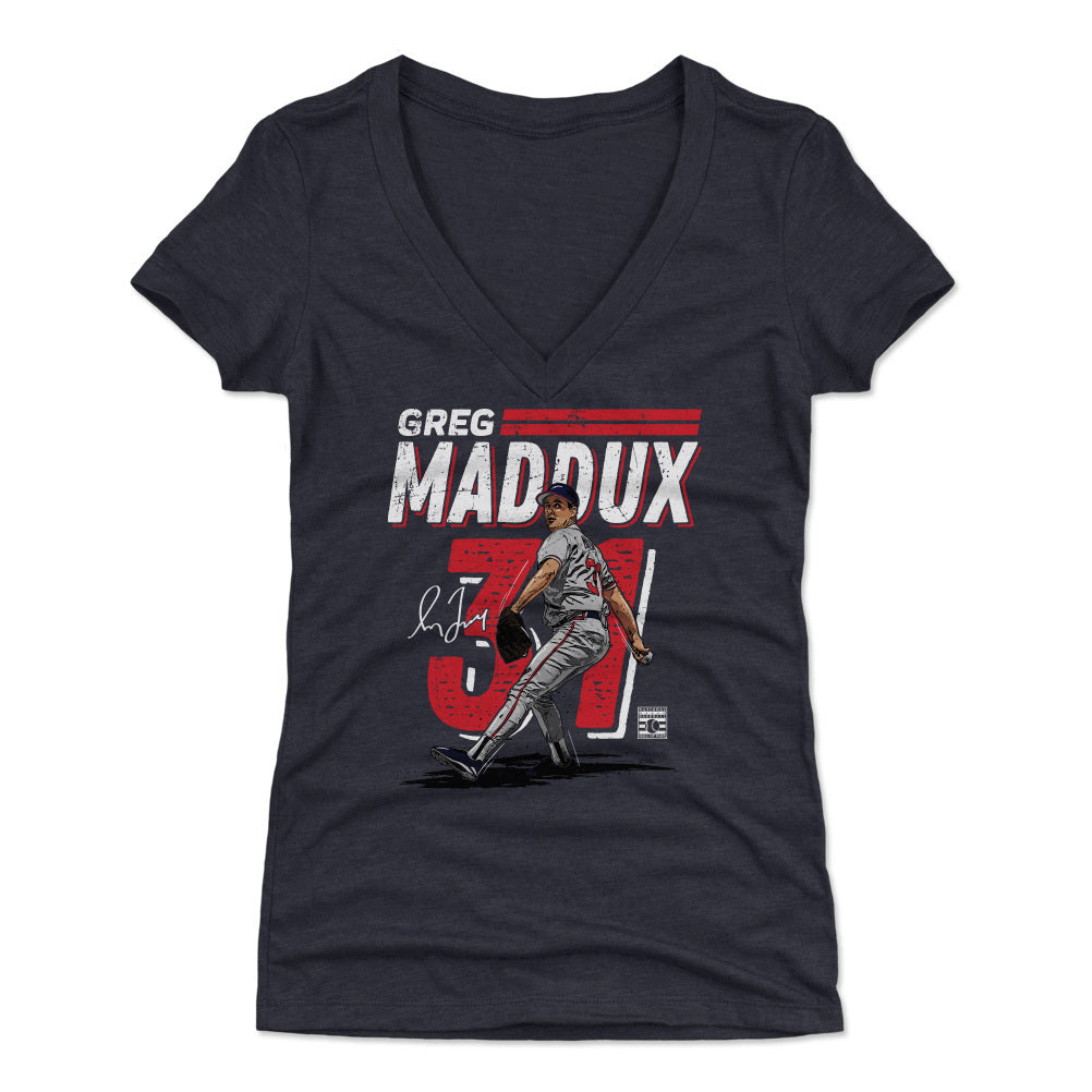Greg Maddux Women's V-Neck T-Shirt | 500 LEVEL