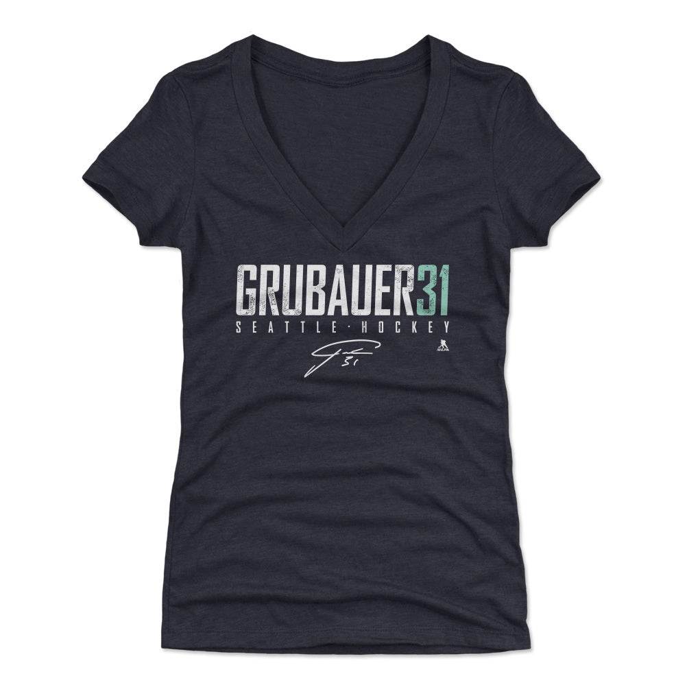 Philipp Grubauer Women's V-Neck T-Shirt | 500 LEVEL