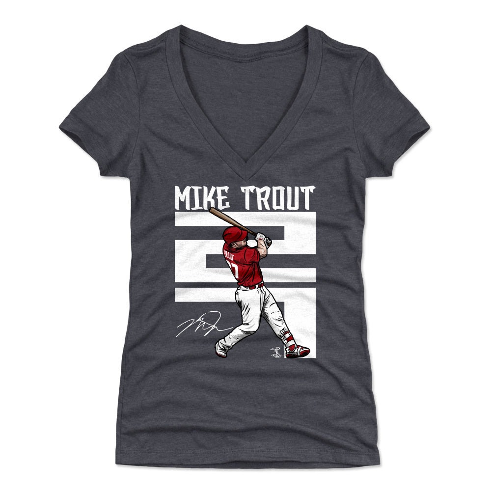 Mike Trout Women's V-Neck T-Shirt | 500 LEVEL
