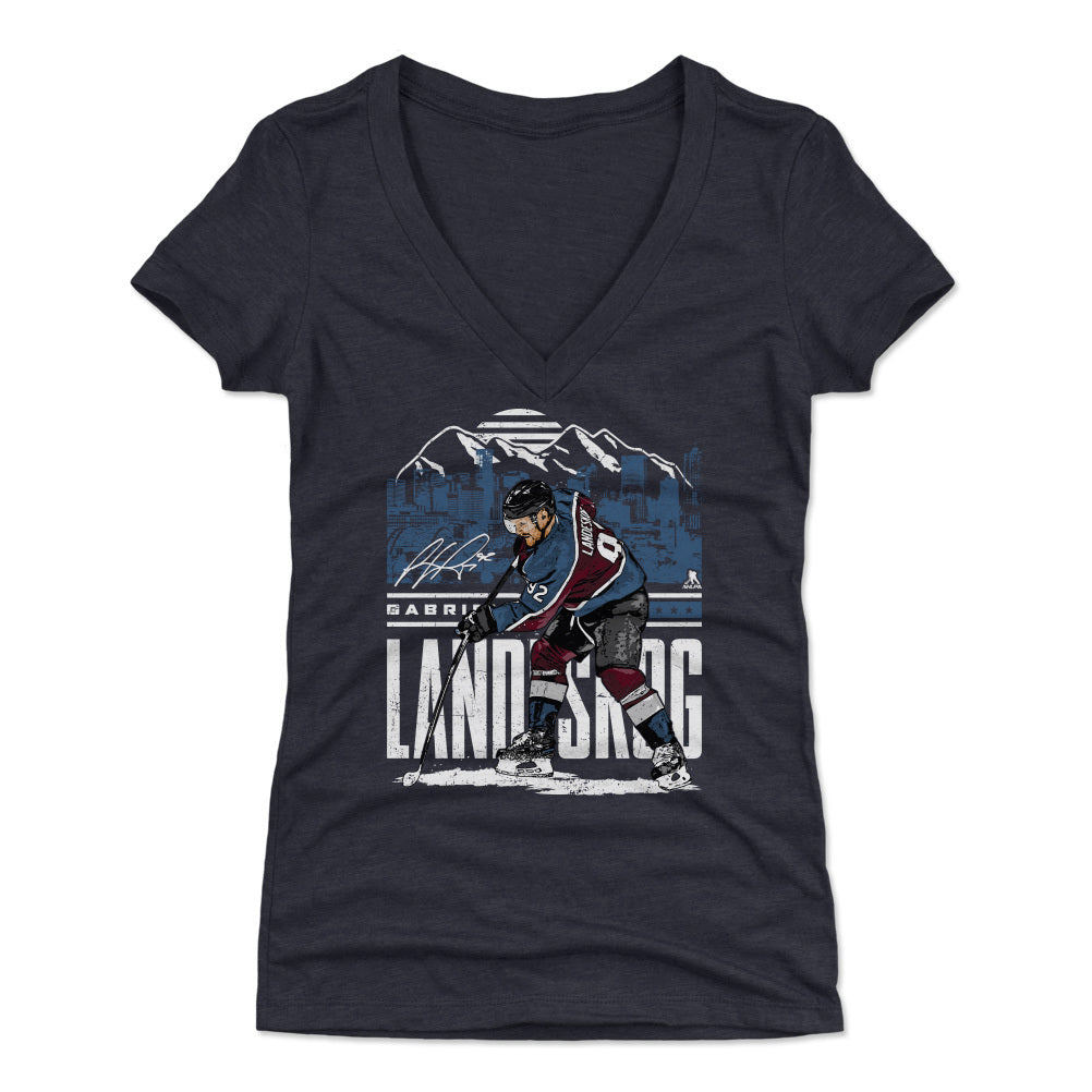 Gabriel Landeskog Women's V-Neck T-Shirt | 500 LEVEL
