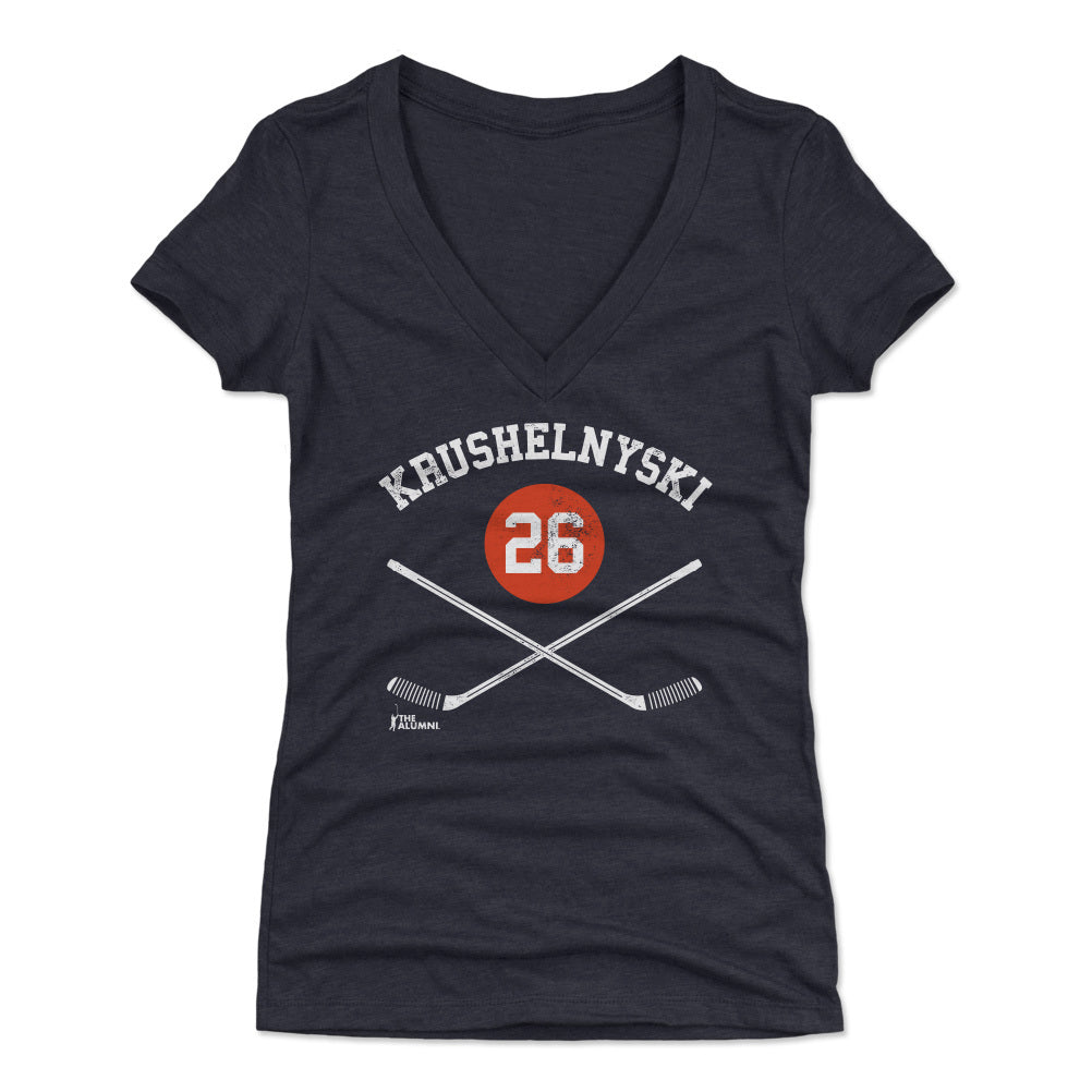 Mike Krushelnyski Women's V-Neck T-Shirt | 500 LEVEL