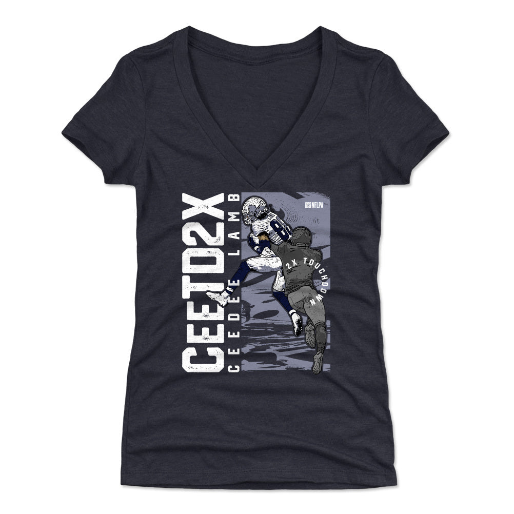 CeeDee Lamb Women's V-Neck T-Shirt | 500 LEVEL