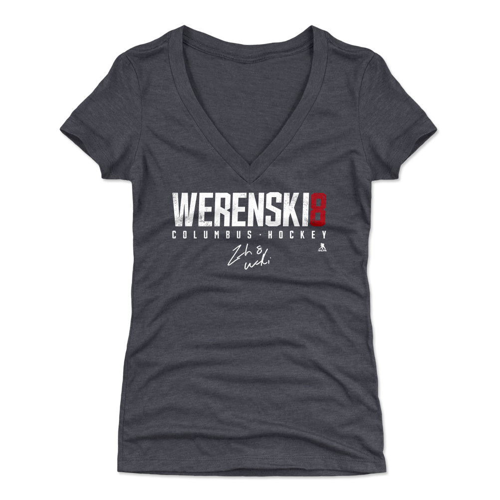 Zach Werenski Women's V-Neck T-Shirt | 500 LEVEL