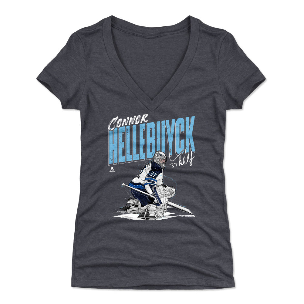 Connor Hellebuyck Women's V-Neck T-Shirt | 500 LEVEL
