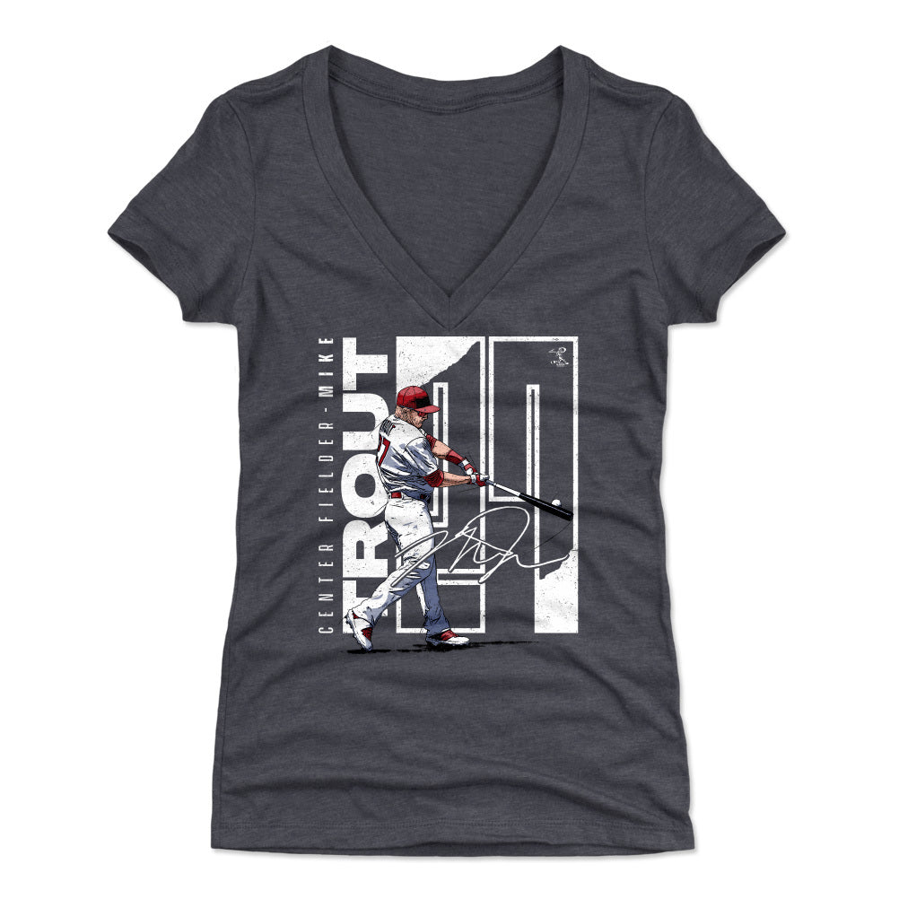 Mike Trout Women's V-Neck T-Shirt | 500 LEVEL