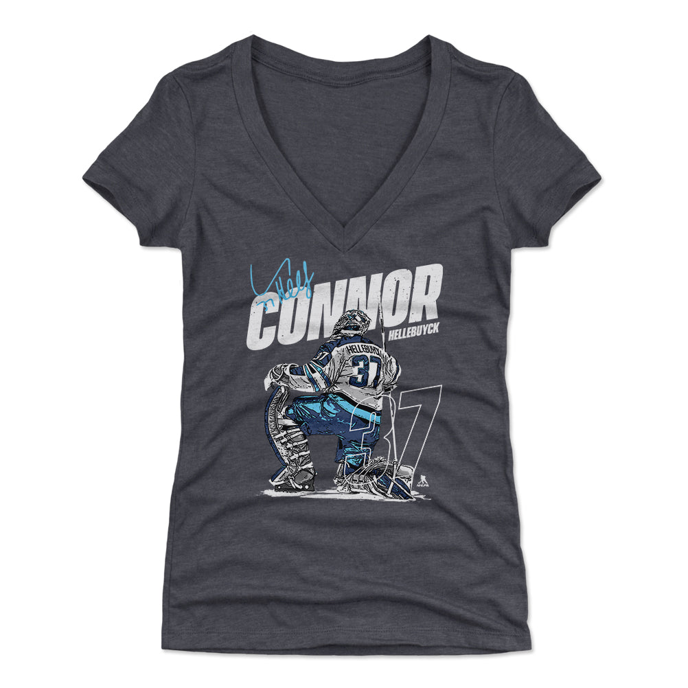 Connor Hellebuyck Women's V-Neck T-Shirt | 500 LEVEL