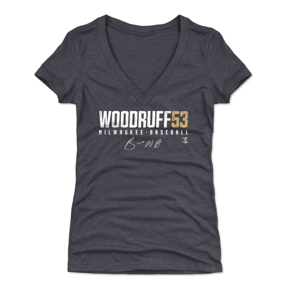 Brandon Woodruff Women's V-Neck T-Shirt | 500 LEVEL