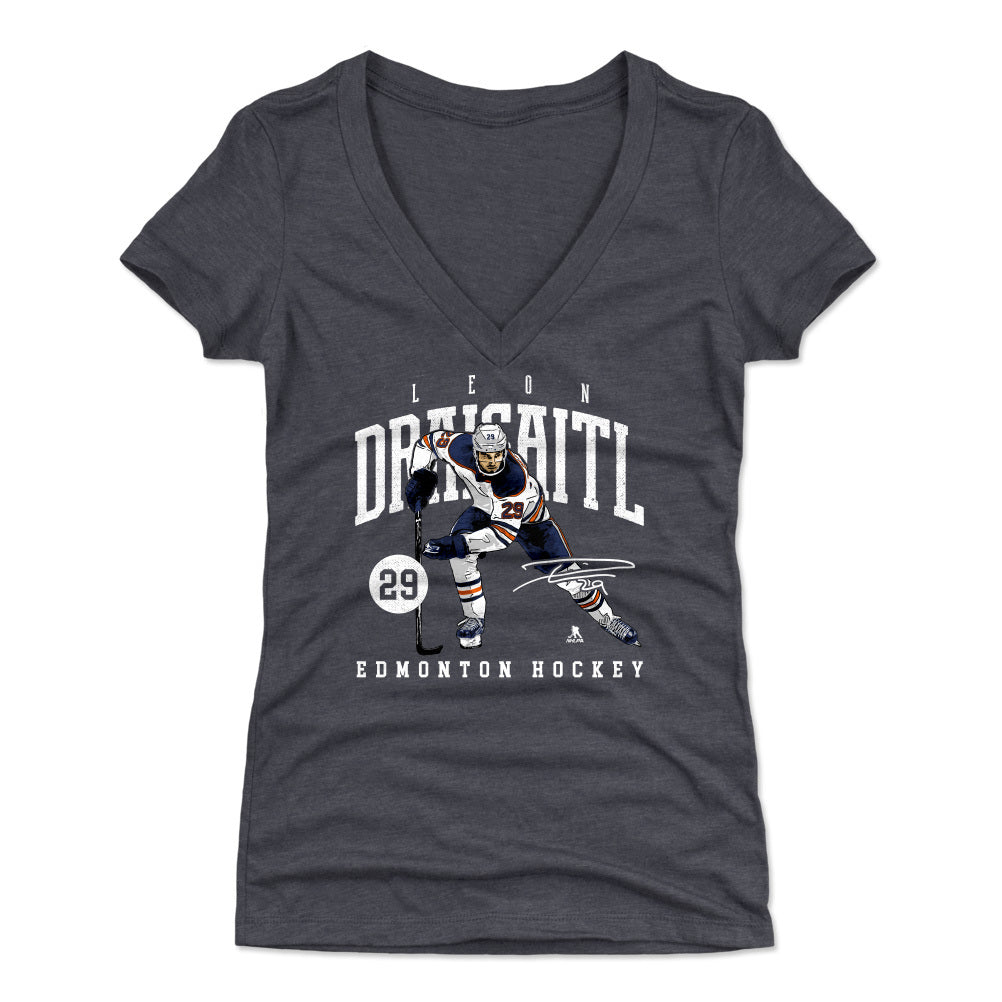 Leon Draisaitl Women's V-Neck T-Shirt | 500 LEVEL