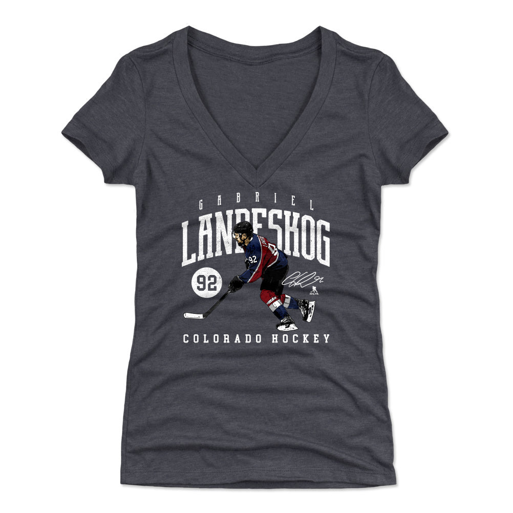 Gabriel Landeskog Women's V-Neck T-Shirt | 500 LEVEL
