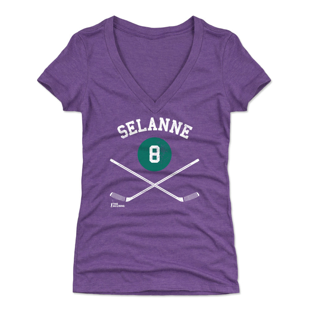 Teemu Selanne Women's V-Neck T-Shirt | 500 LEVEL