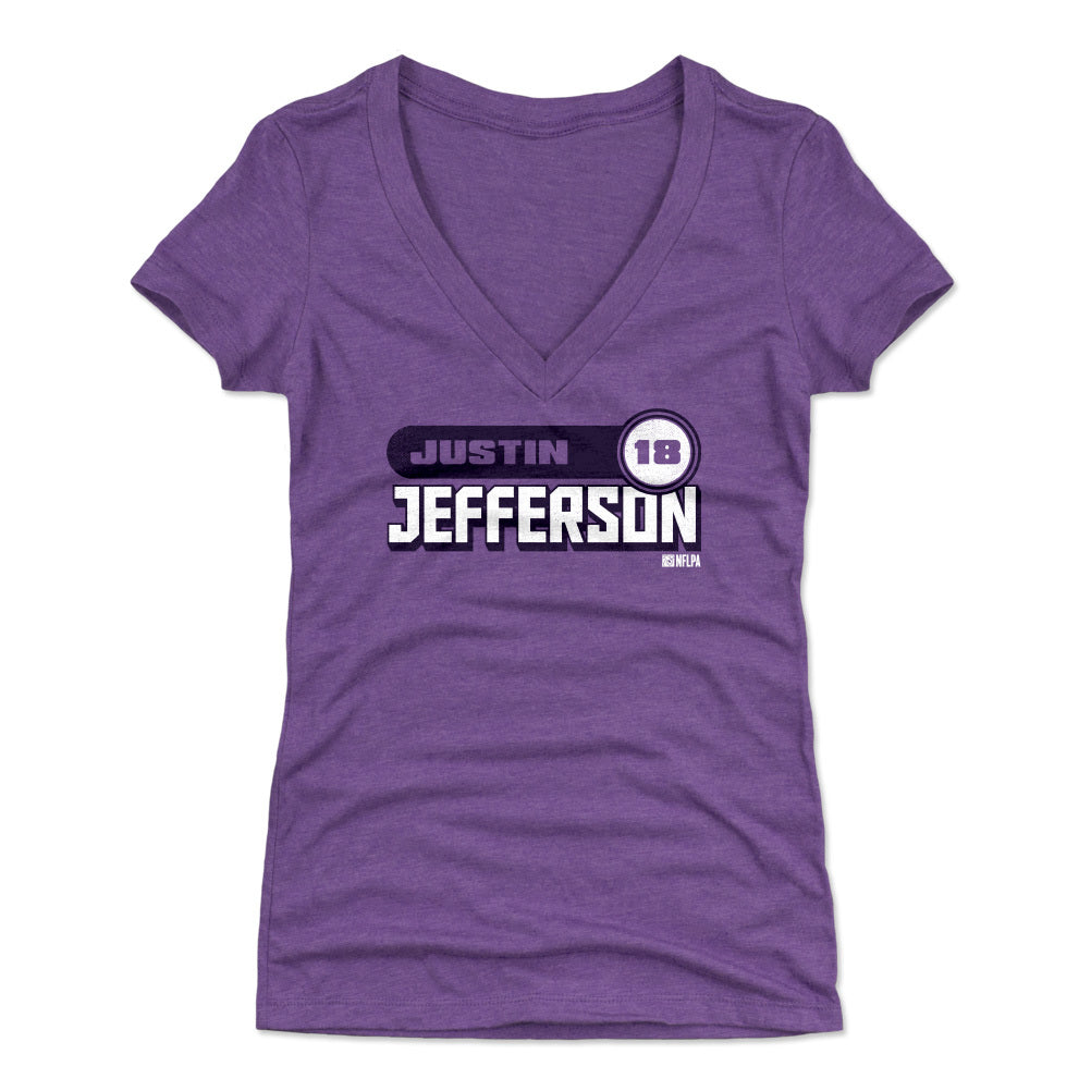 Justin Jefferson Women's V-Neck T-Shirt | 500 LEVEL