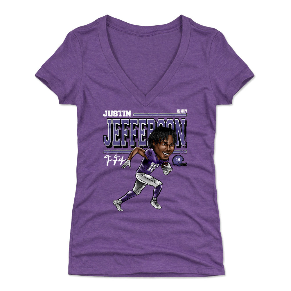Justin Jefferson Women's V-Neck T-Shirt | 500 LEVEL