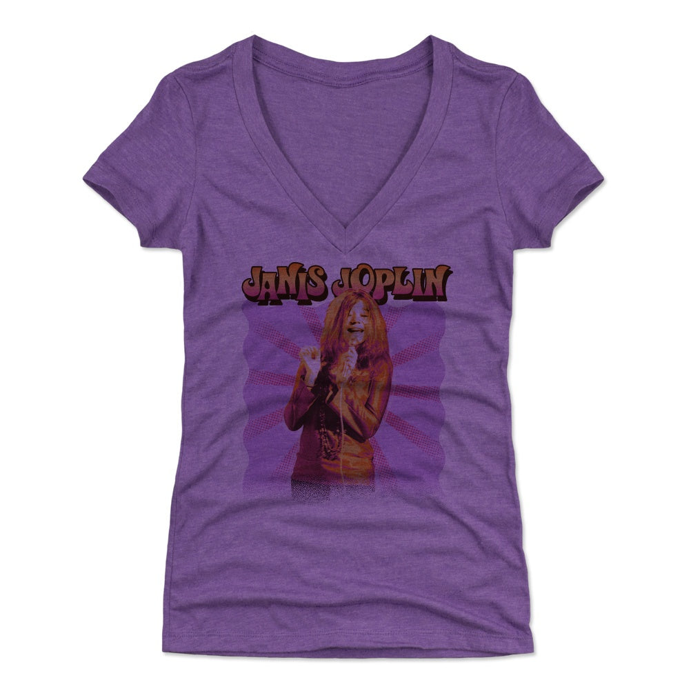 Janis Joplin Women's V-Neck T-Shirt | 500 LEVEL