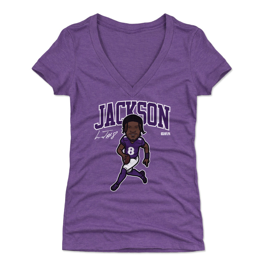 Lamar Jackson Women's V-Neck T-Shirt | 500 LEVEL