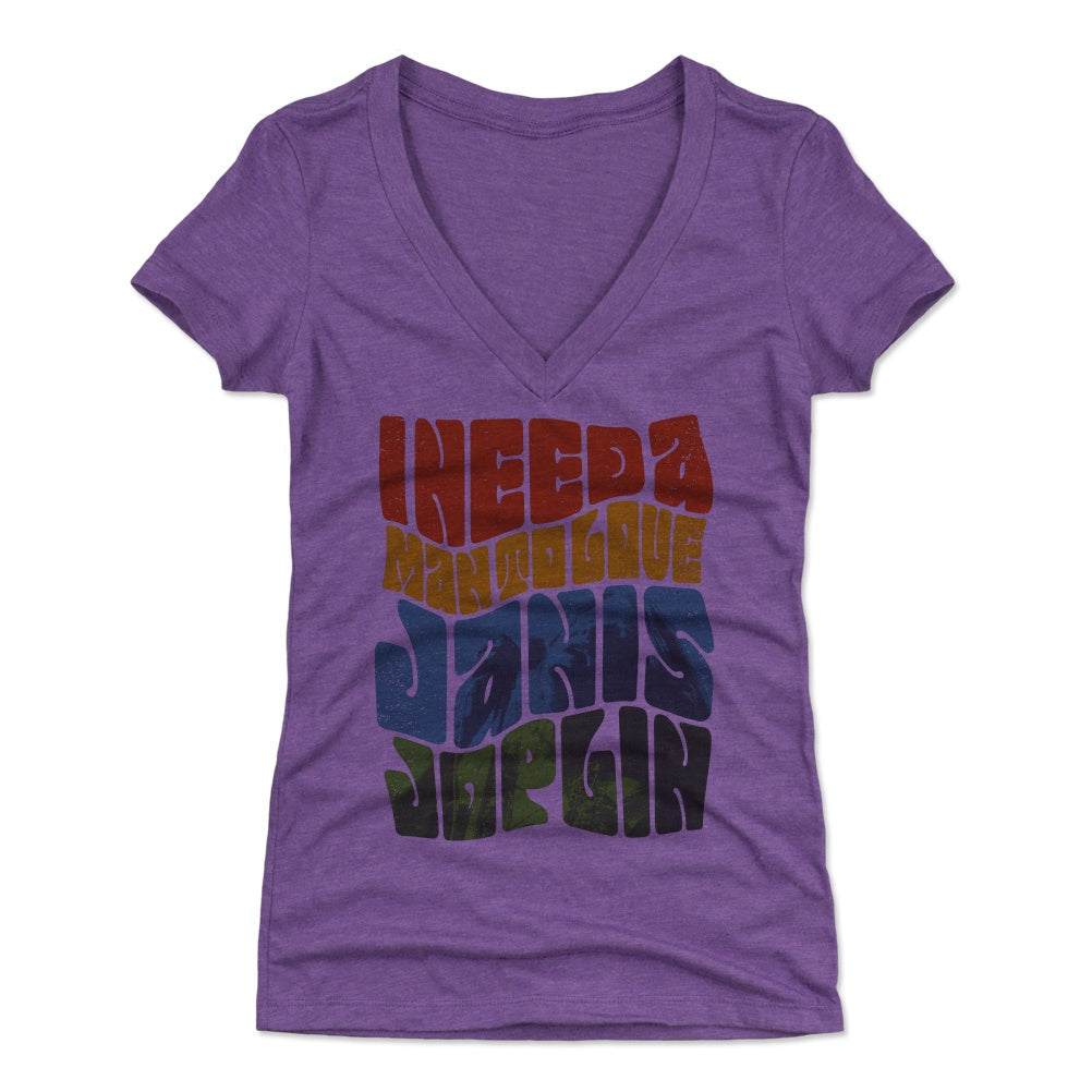 Janis Joplin Women's V-Neck T-Shirt | 500 LEVEL