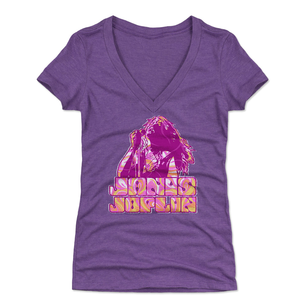 Janis Joplin Women's V-Neck T-Shirt | 500 LEVEL
