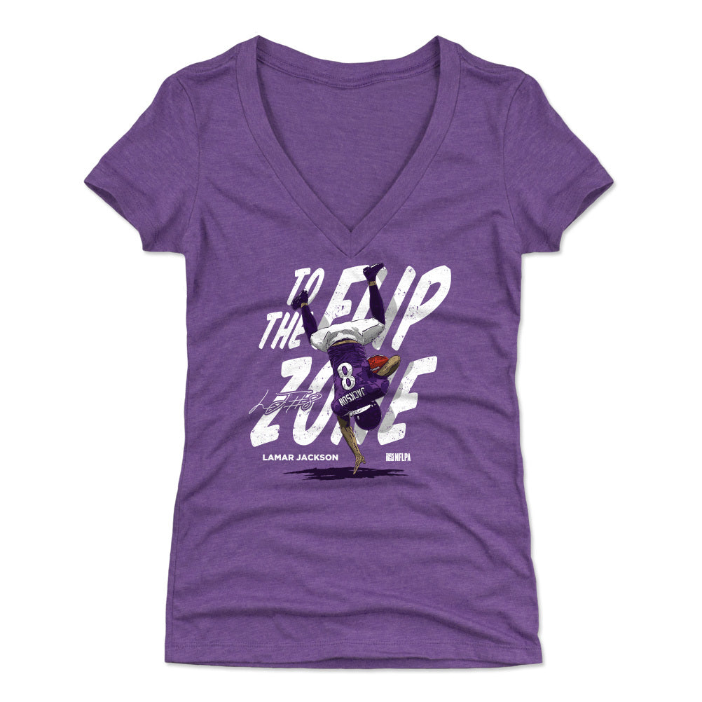 Lamar Jackson Women's V-Neck T-Shirt | 500 LEVEL