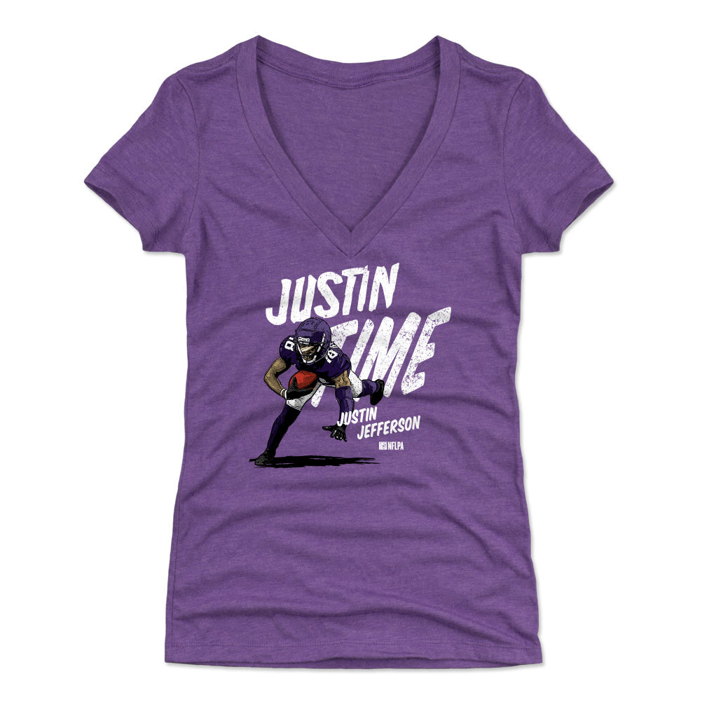 Justin Jefferson Women's V-Neck T-Shirt | 500 LEVEL