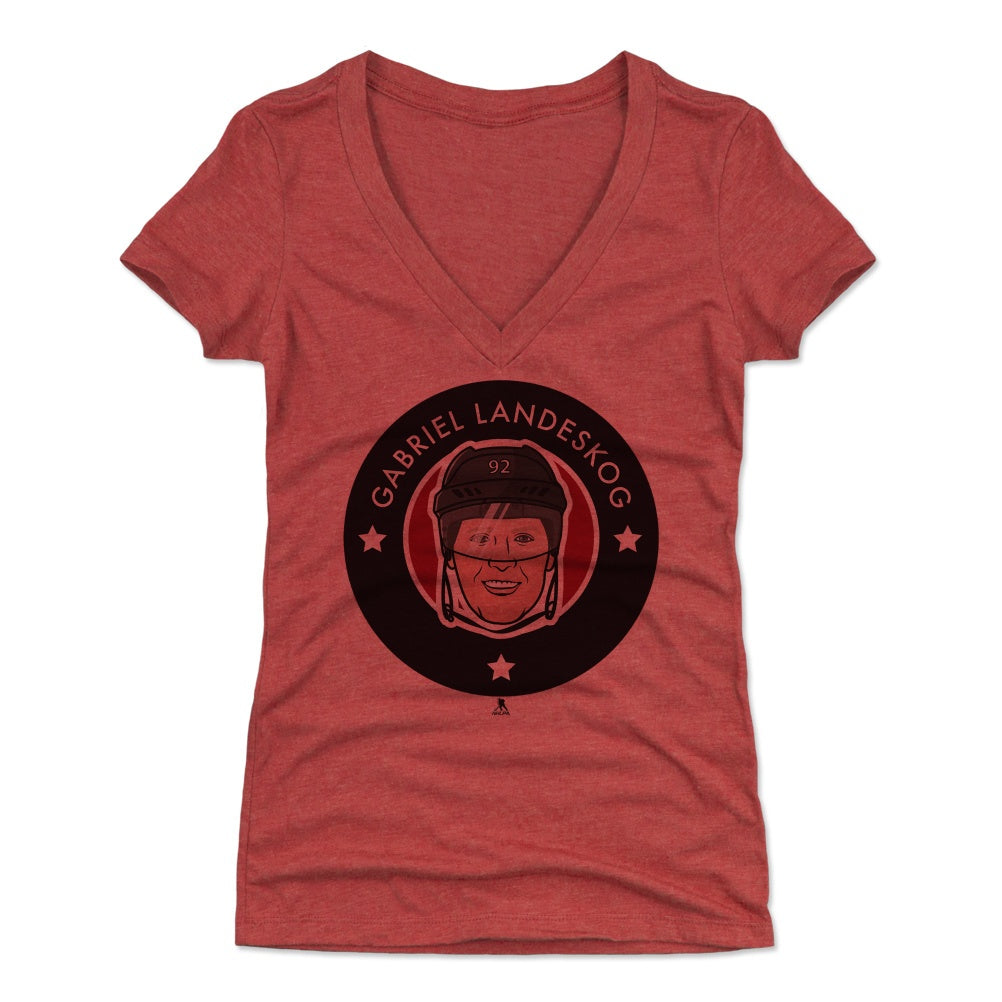 Gabriel Landeskog Women's V-Neck T-Shirt | 500 LEVEL