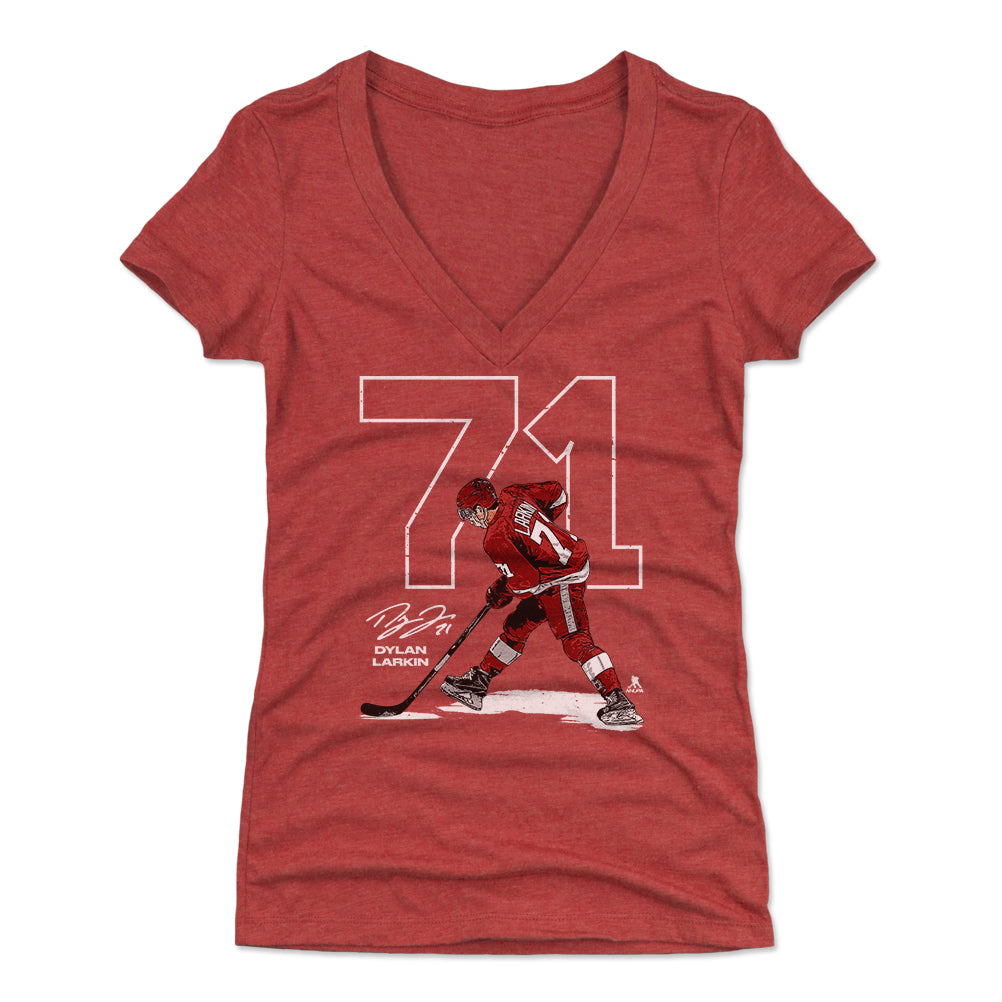 Dylan Larkin Women's V-Neck T-Shirt | 500 LEVEL