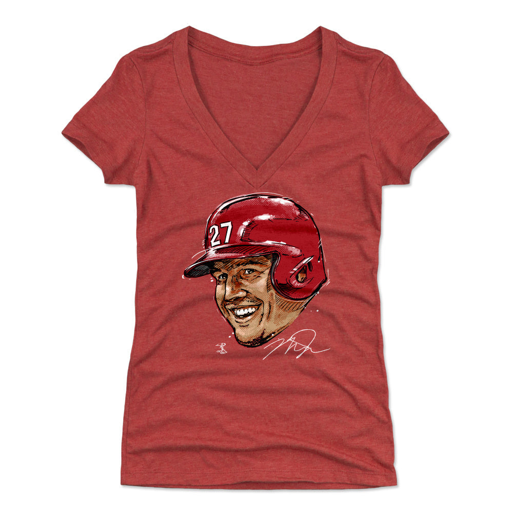 Mike Trout Women's V-Neck T-Shirt | 500 LEVEL