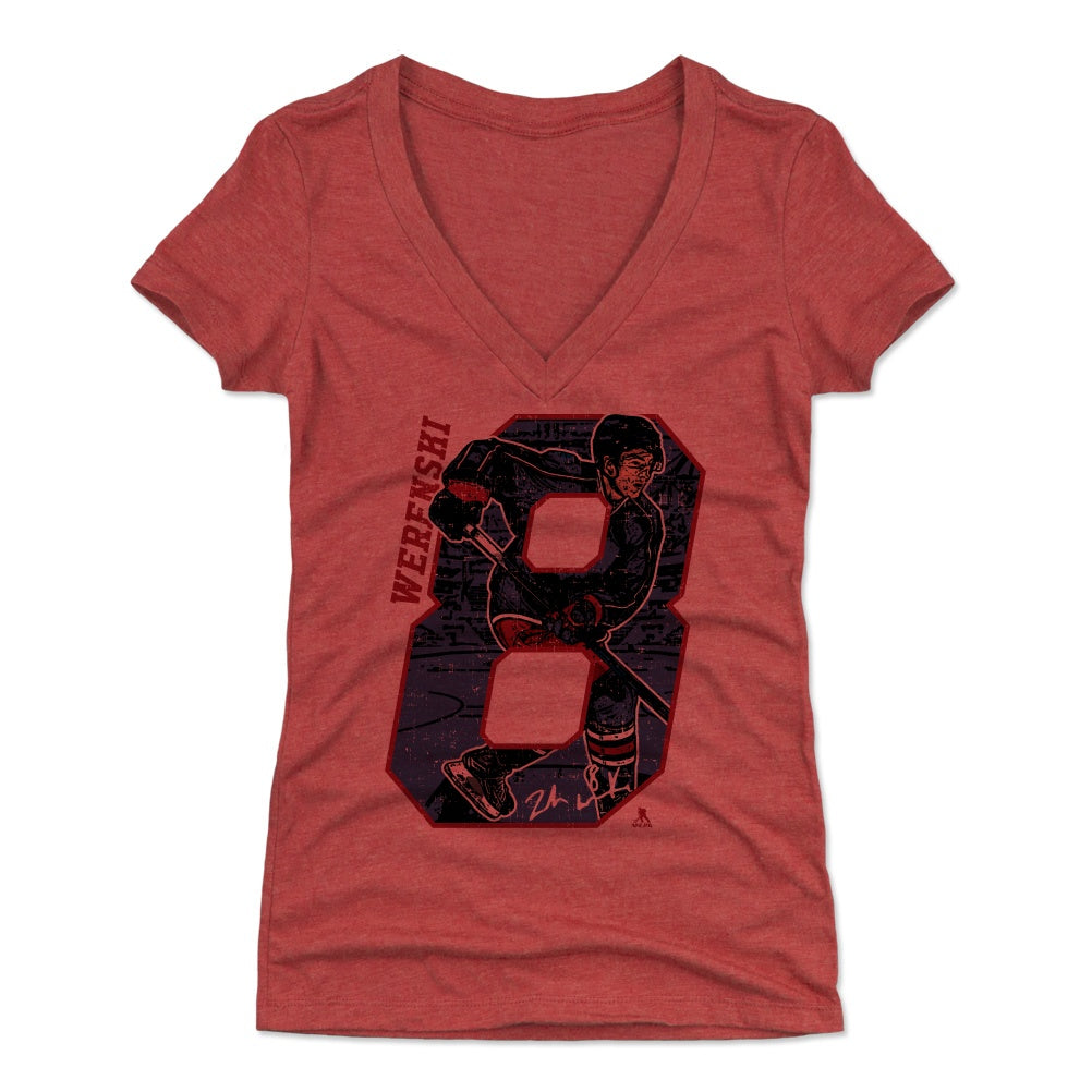 Zach Werenski Women's V-Neck T-Shirt | 500 LEVEL