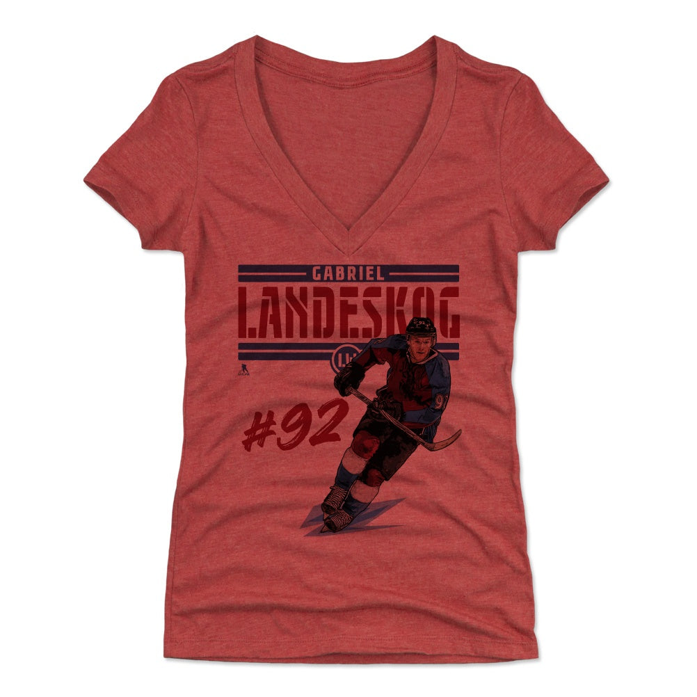 Gabriel Landeskog Women's V-Neck T-Shirt | 500 LEVEL