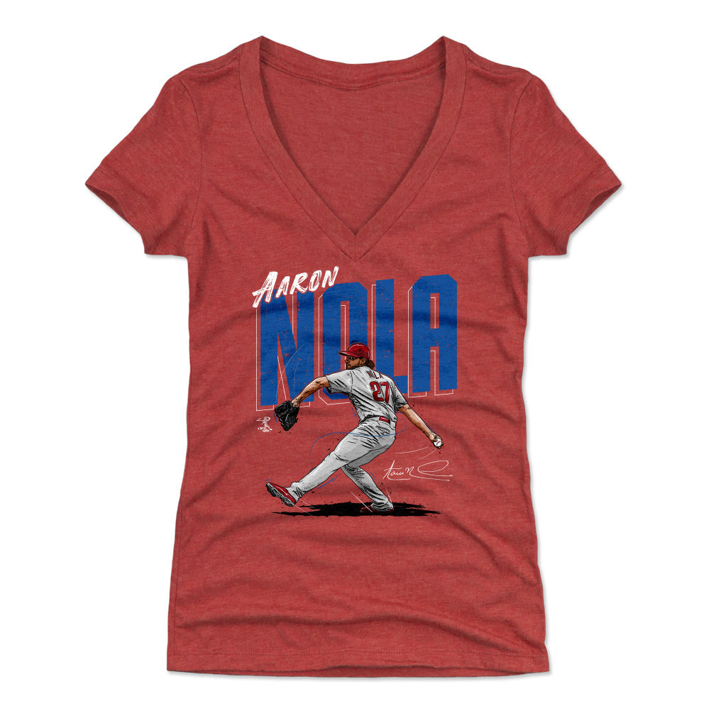 Aaron Nola Women's V-Neck T-Shirt | 500 LEVEL