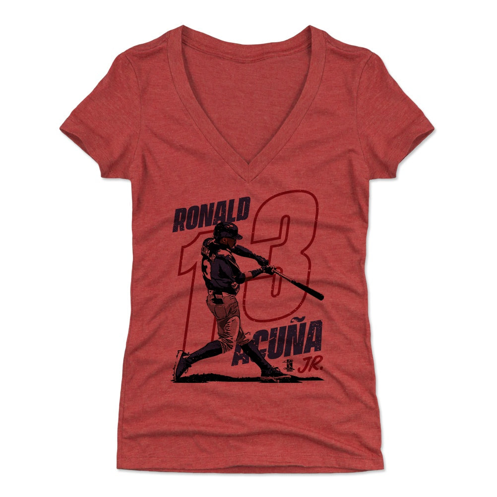 Ronald Acuna Jr. Women's V-Neck T-Shirt | 500 LEVEL