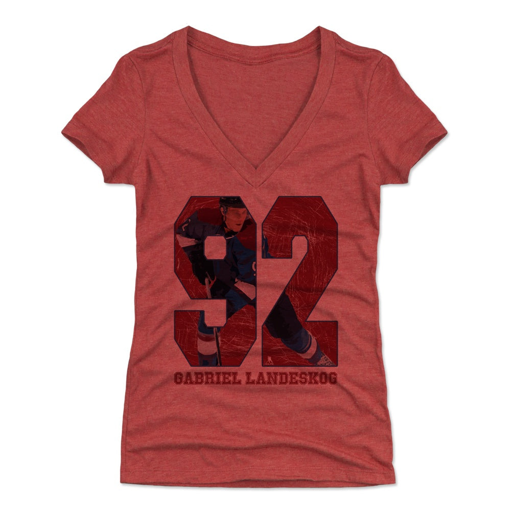 Gabriel Landeskog Women's V-Neck T-Shirt | 500 LEVEL