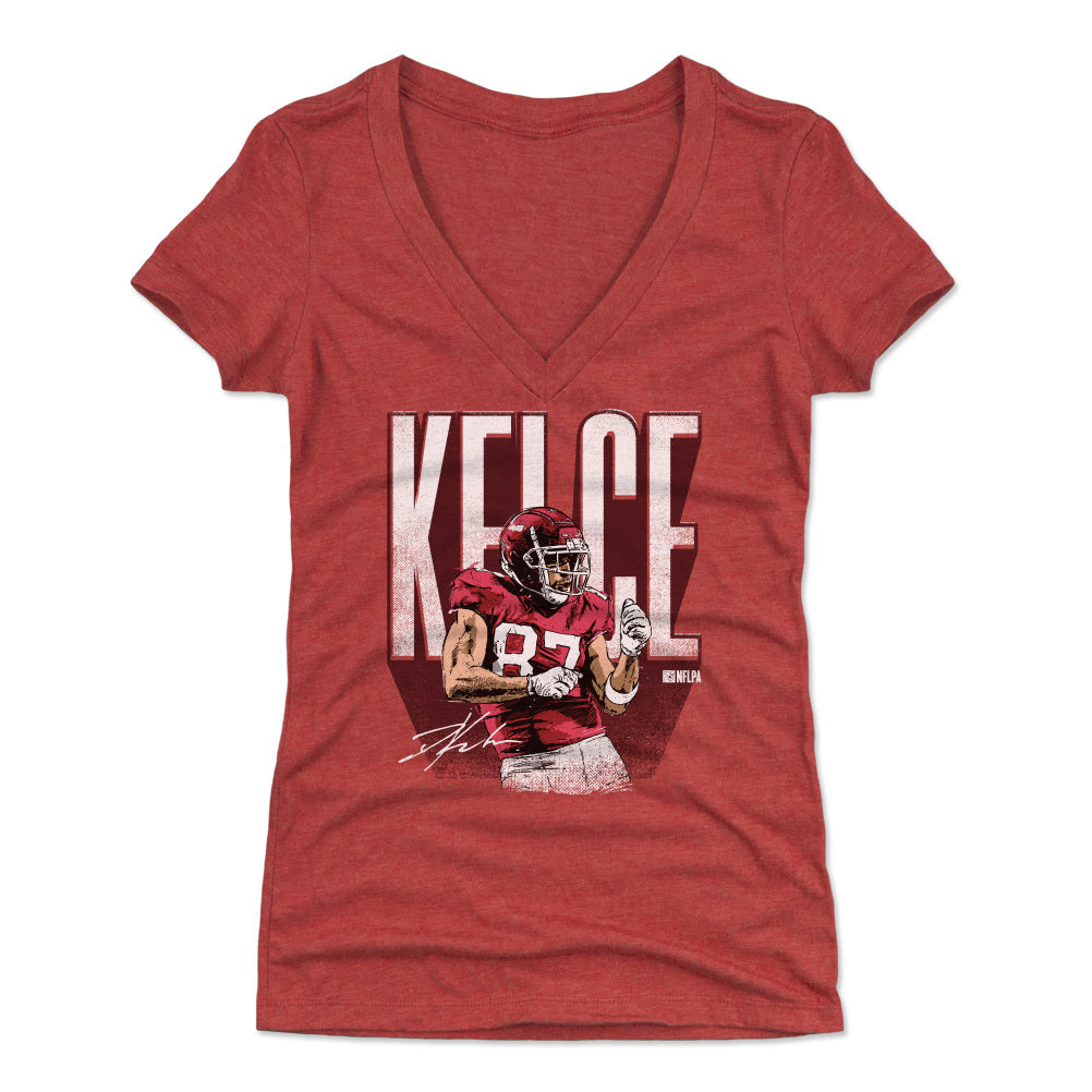 Travis Kelce Women's V-Neck T-Shirt | 500 LEVEL