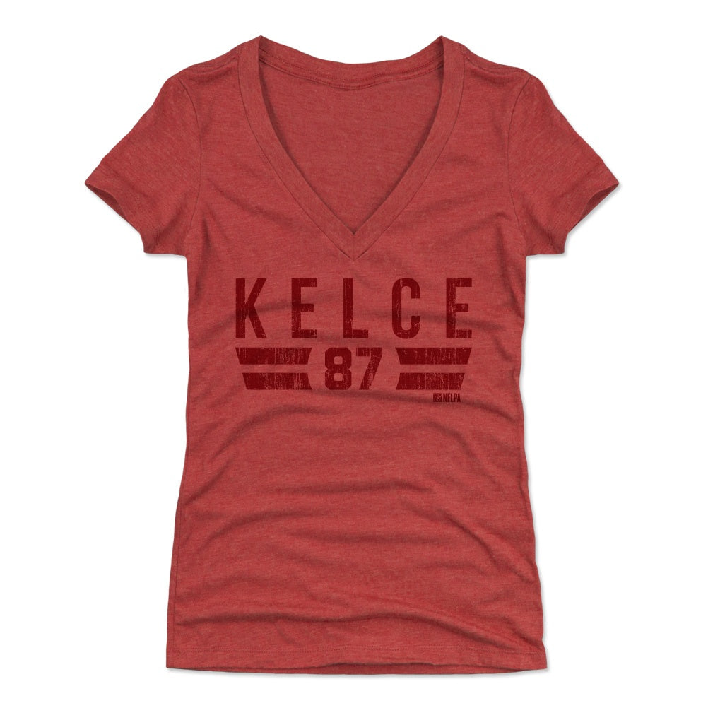 Travis Kelce Women's V-Neck T-Shirt | 500 LEVEL