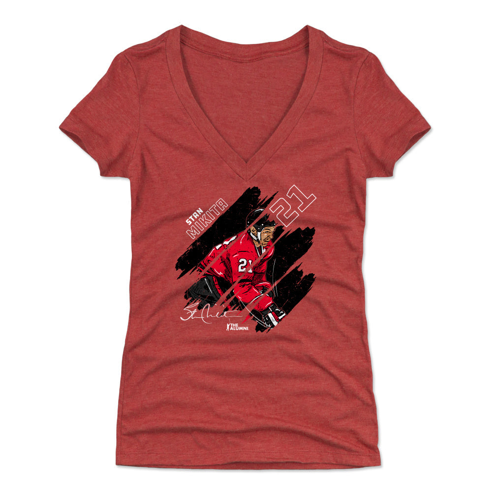 Stan Mikita Women's V-Neck T-Shirt | 500 LEVEL
