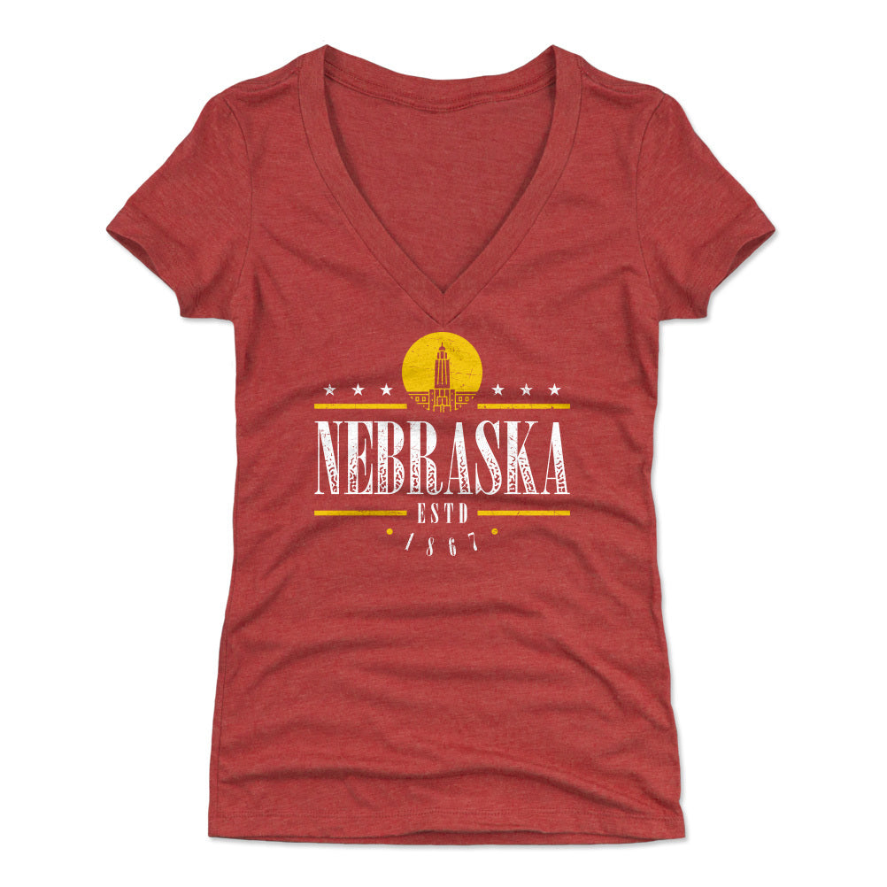Nebraska Women's V-Neck T-Shirt | 500 LEVEL
