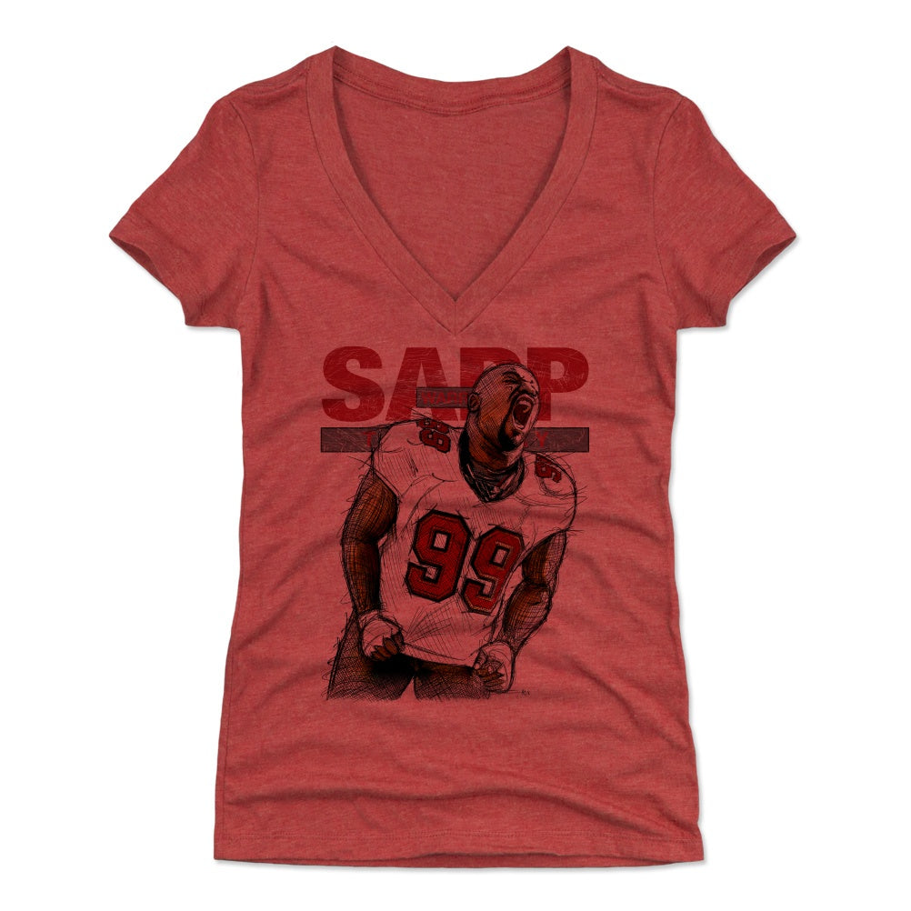 Warren Sapp Women's V-Neck T-Shirt | 500 LEVEL
