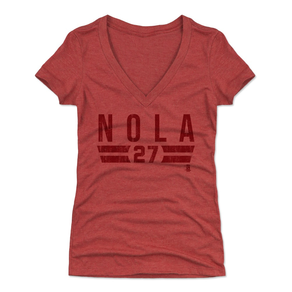 Aaron Nola Women's V-Neck T-Shirt | 500 LEVEL