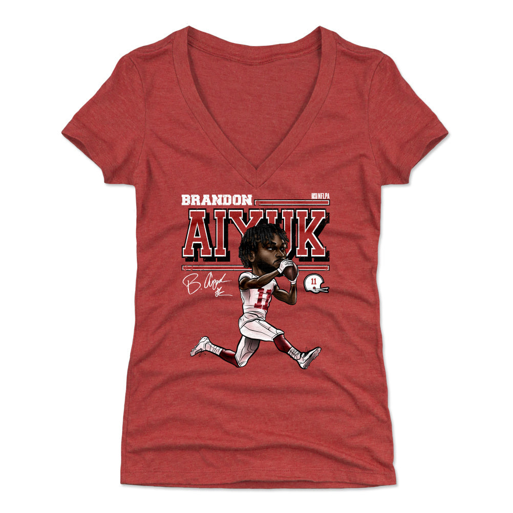 Brandon Aiyuk Women's V-Neck T-Shirt | 500 LEVEL