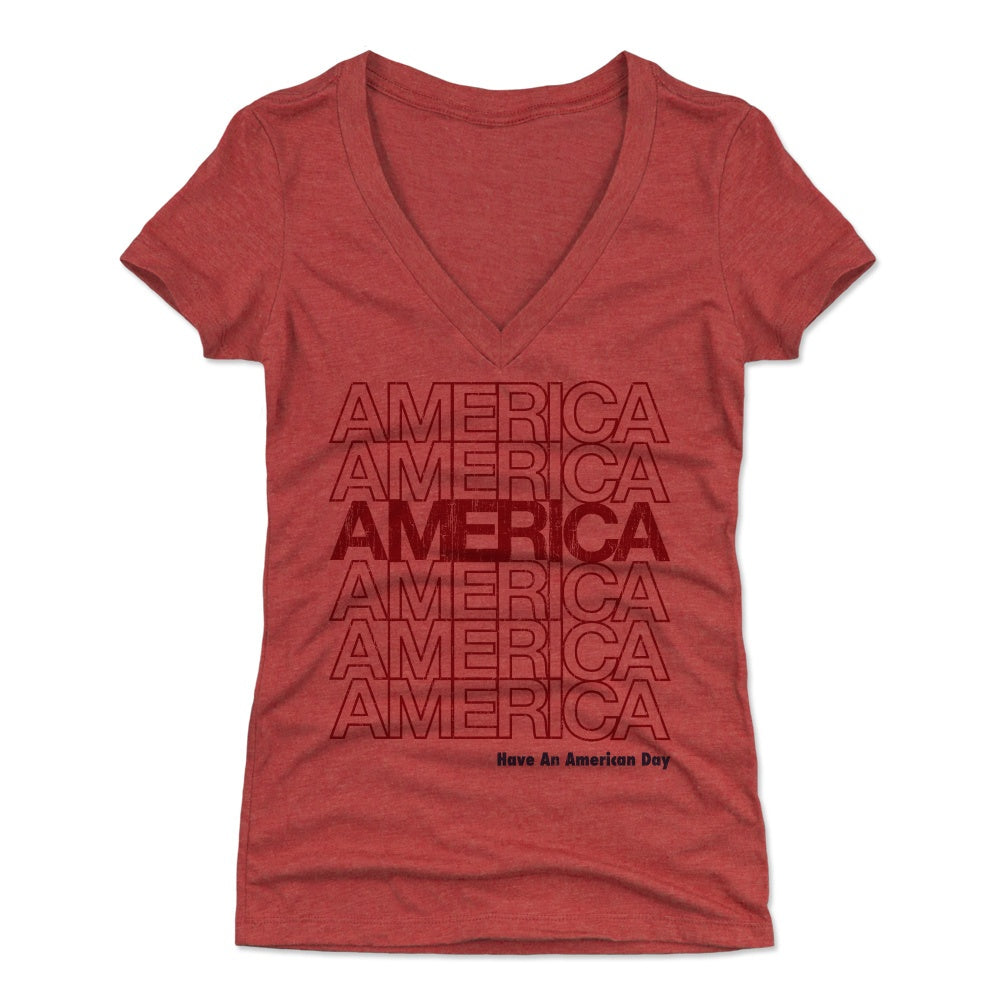 USA Women's V-Neck T-Shirt | 500 LEVEL
