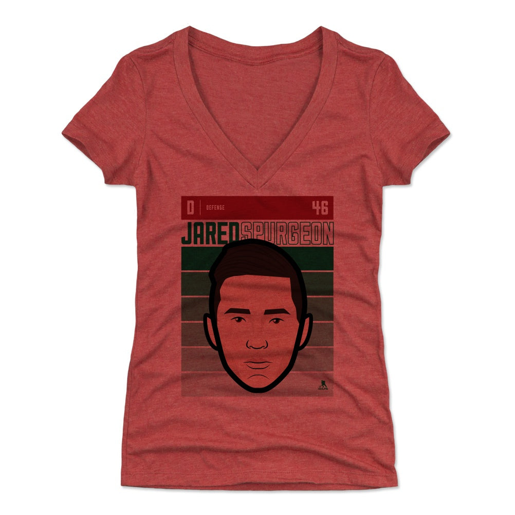 Jared Spurgeon Women's V-Neck T-Shirt | 500 LEVEL
